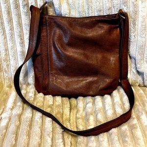 Kiki YKK brown crossbody genuine leather(conceal carry)